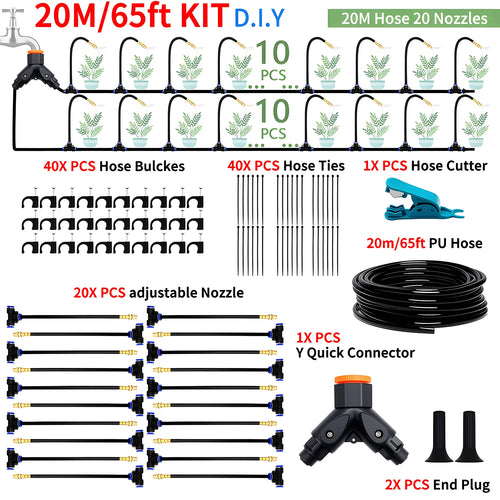 DIY Free Bending Universal Spray Kit For Greenhouse Garden Flowers