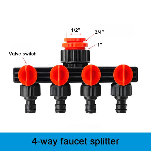 1-Pcs 1/2" 3/4" 1" Garden Hose Quick Connect Adapters -EU BPS Threaded