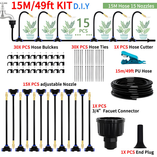 DIY Free Bending Universal Spray Kit For Greenhouse Garden Flowers