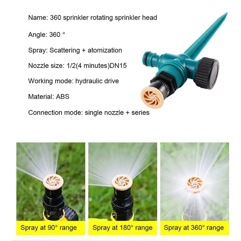 Garden Sprinkler 360° Rotation Irrigation Watering System Agriculture