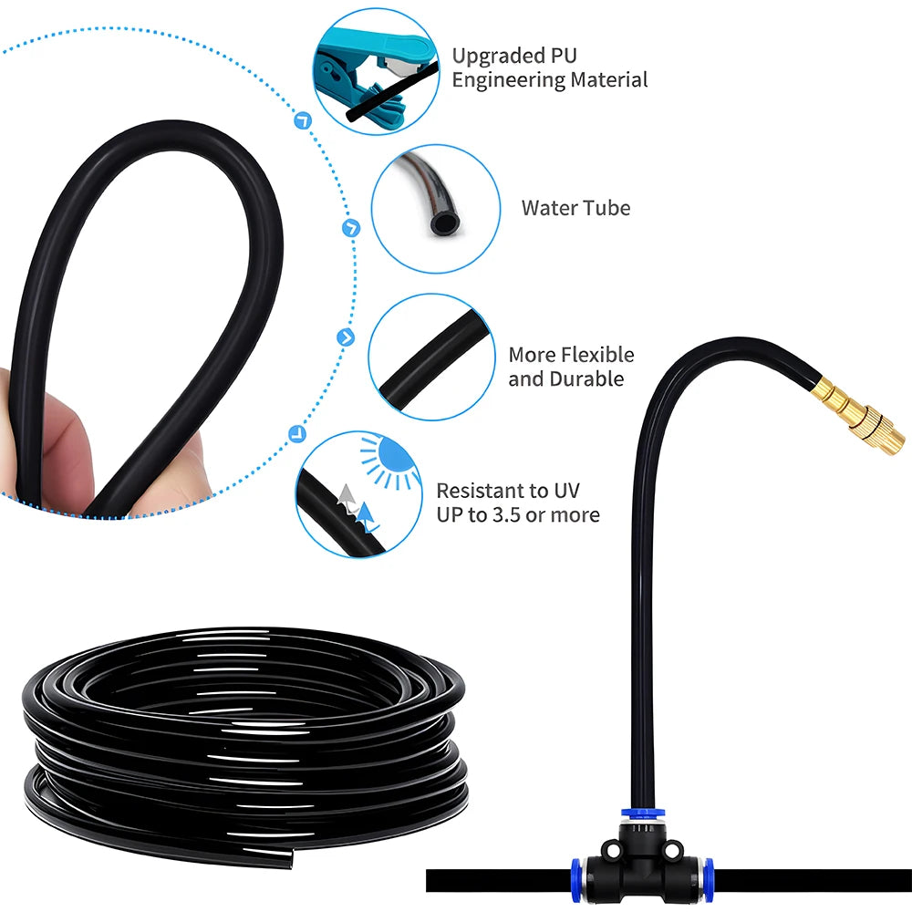 DIY Free Bending Universal Spray Kit For Greenhouse Garden Flowers