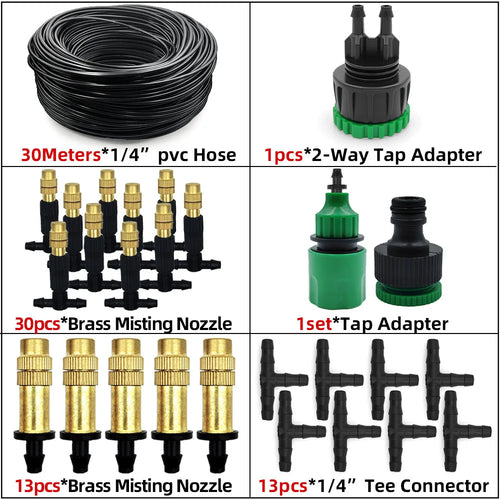 15M-30M Outdoor Misting Cooling System Garden Irrigation Watering
